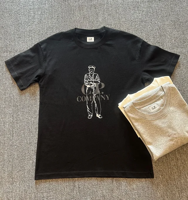 C.P. Company T-Shirts Logo Print Crewneck Short-Sleeve T-Shirt product detail image 10