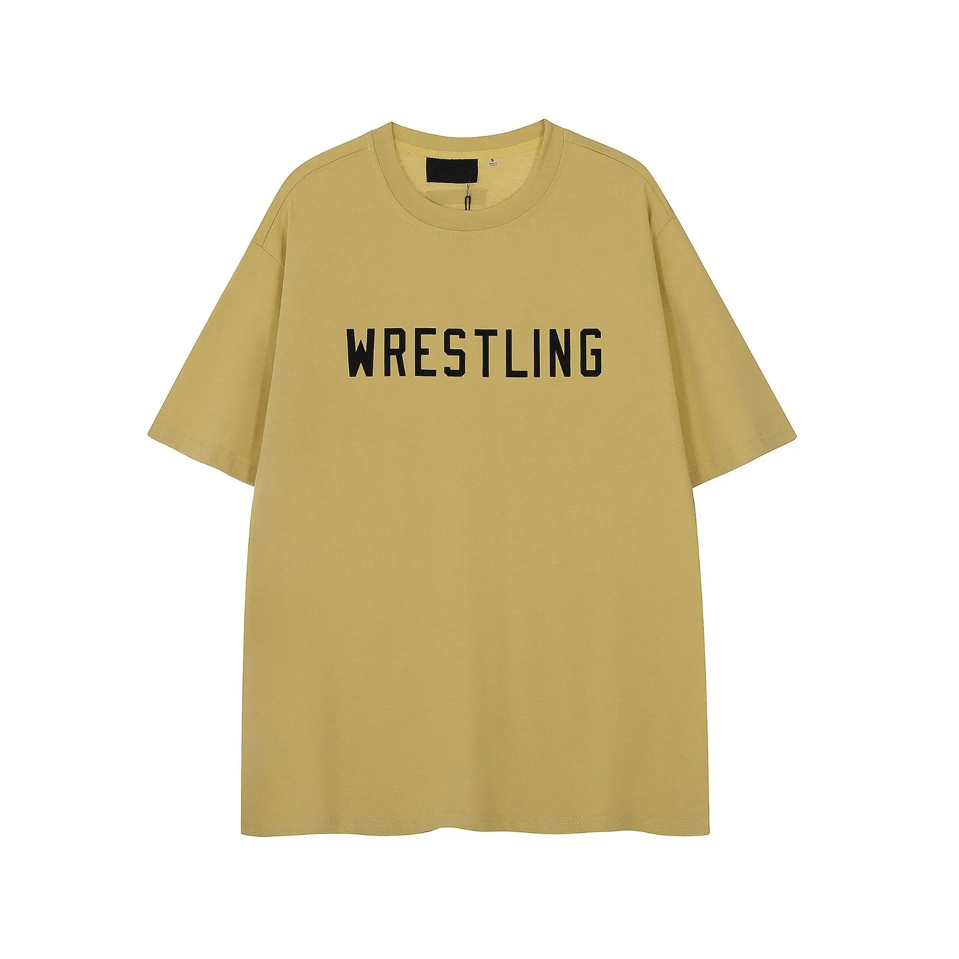 Design Wrestling Bold Print Black T-Shirt - 7