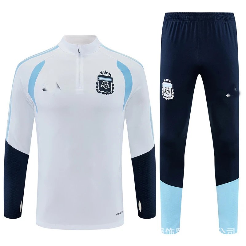 Adidas Argentina National Team Training Set Navy and Light Blue Tracksuit - 8