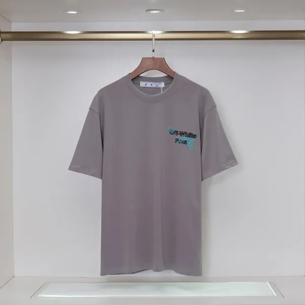 Off-White Font Logo T-Shirt Gray T-Shirt - 1