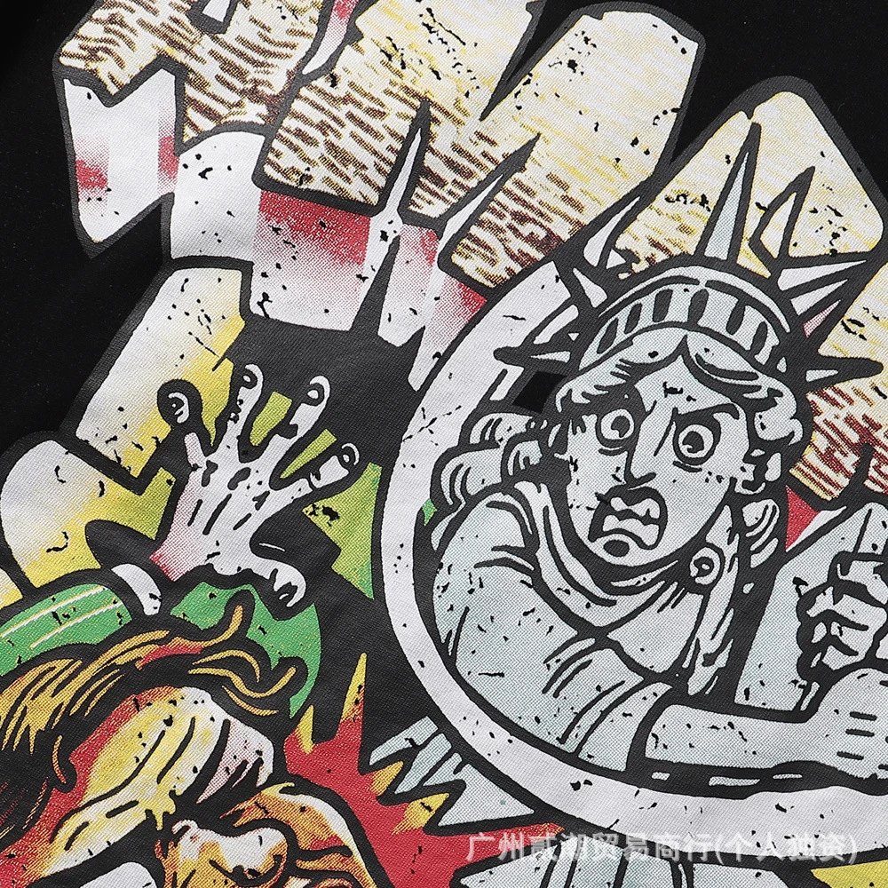 Design Rat & Dead America Graphic Print Black T-Shirt T-Shirts - 13