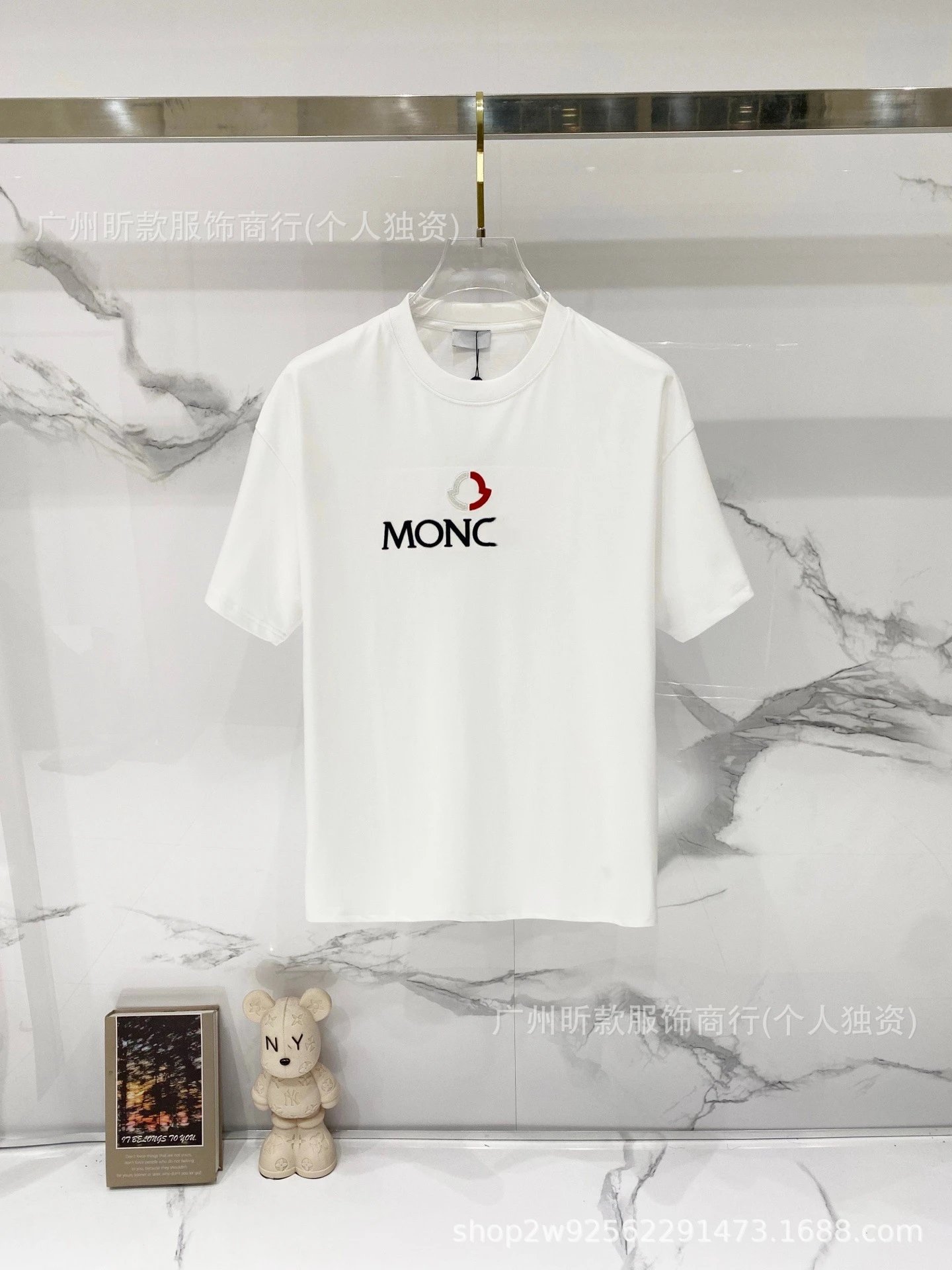 Moncler Logo Print White T-Shirt - 27