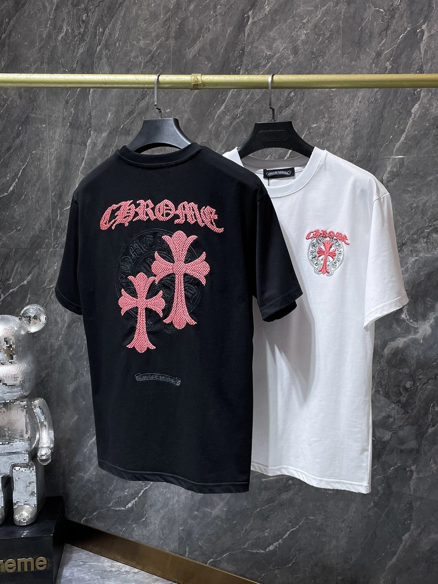 Chrome Hearts Embroidered Circle Logo White T-Shirt - 22