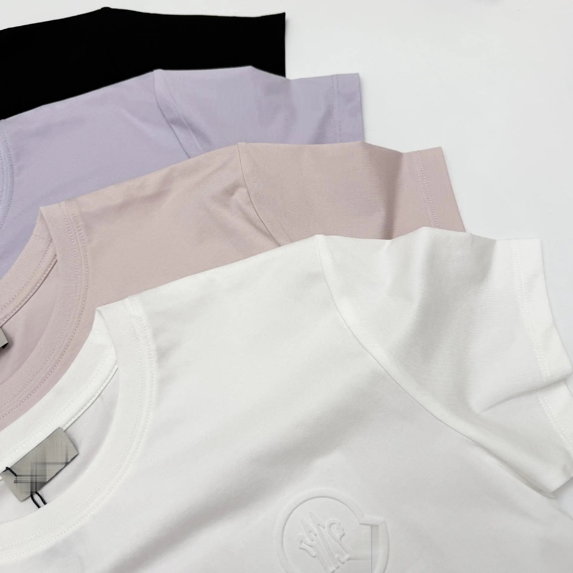 Moncler Logo Embroidered White T-Shirt - 12