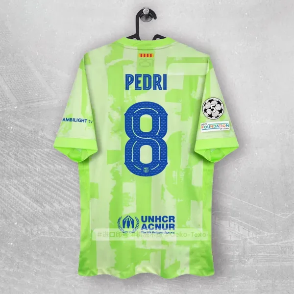 FC Barcelona 2023-24 Third Jersey Lime Green Pedri #8 - 1