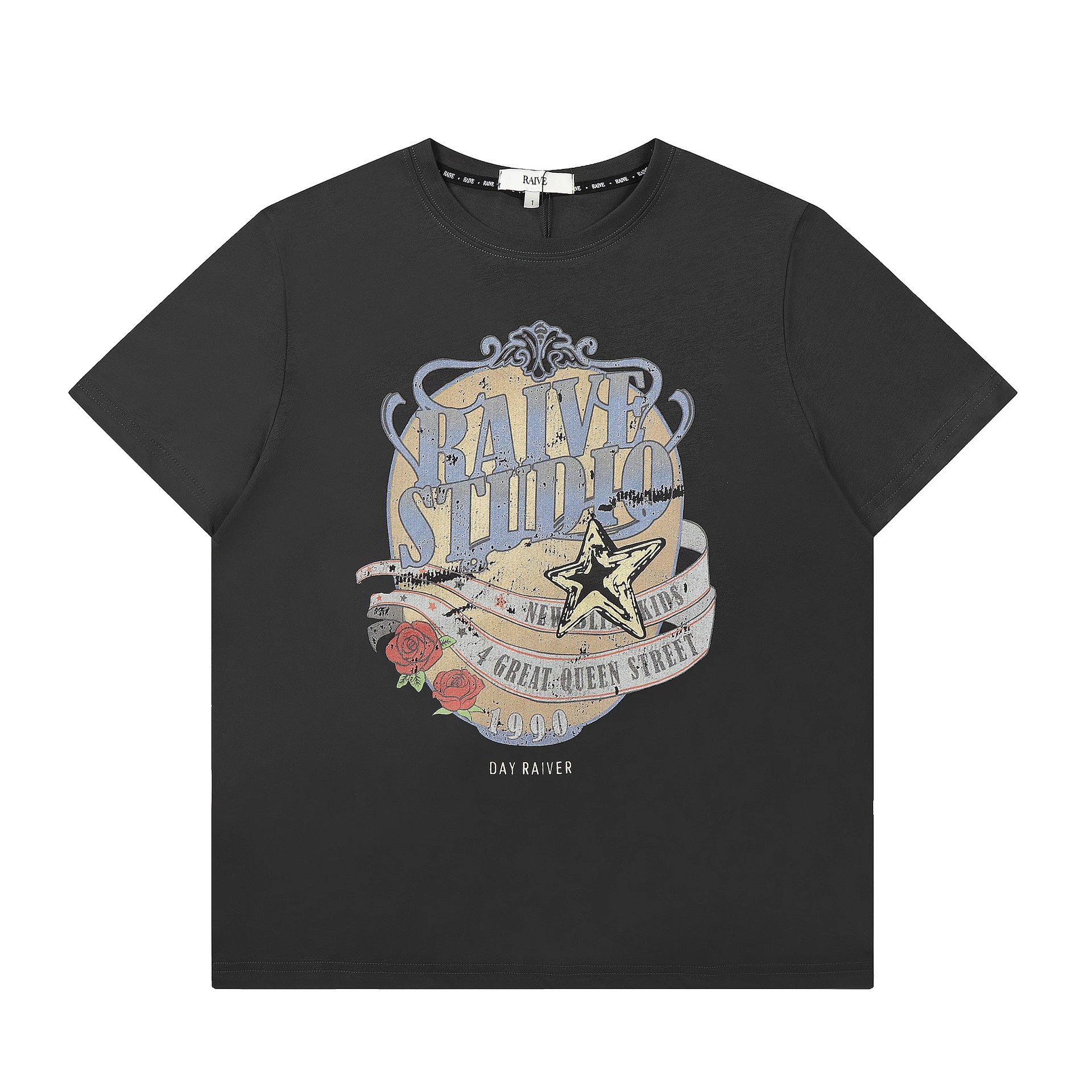 Design Visual Space Betty Boop Motor Cycle Club Beige T-Shirt T-Shirts - 21