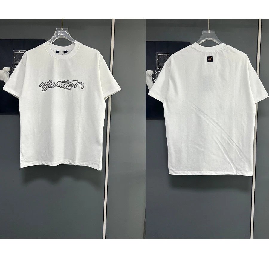 Design LV-Inspired Graphic Print T-Shirt White - 5