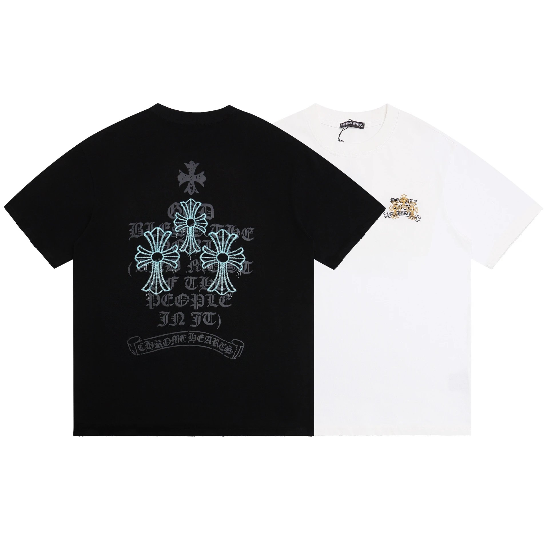 Chrome Hearts Crystal Logo White T-Shirt - 4