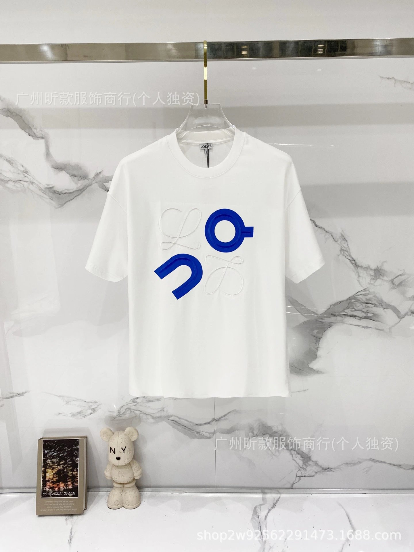 Loewe Rainbow Logo Cream T-Shirt - 34