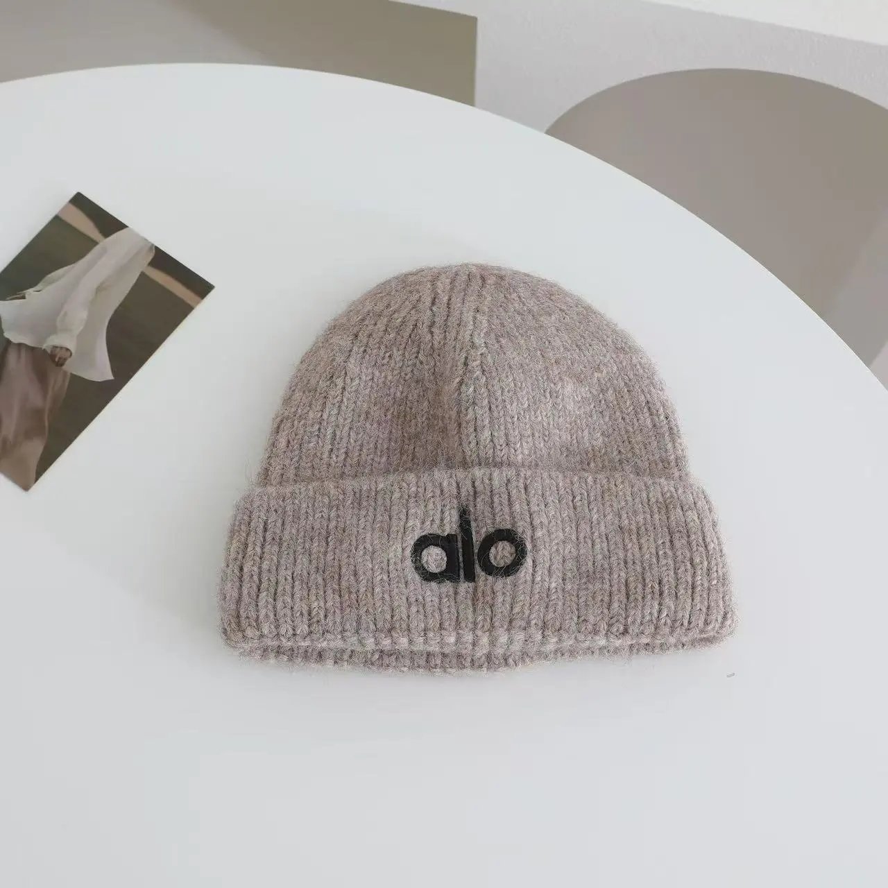 Alo Beanie Red Knit Hat - 10