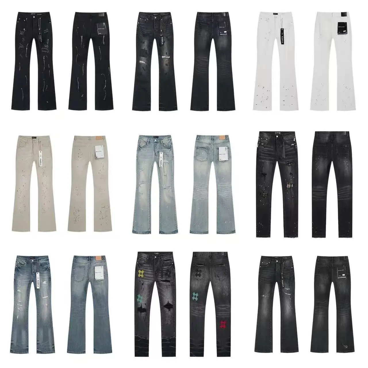 Denim Flare Pants Mu