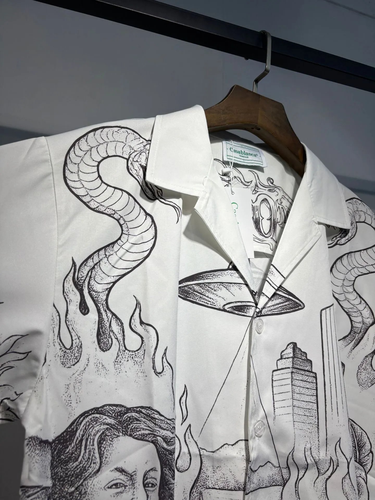 Casablanca Graphic Print Short-Sleeve Shirt Black - 21