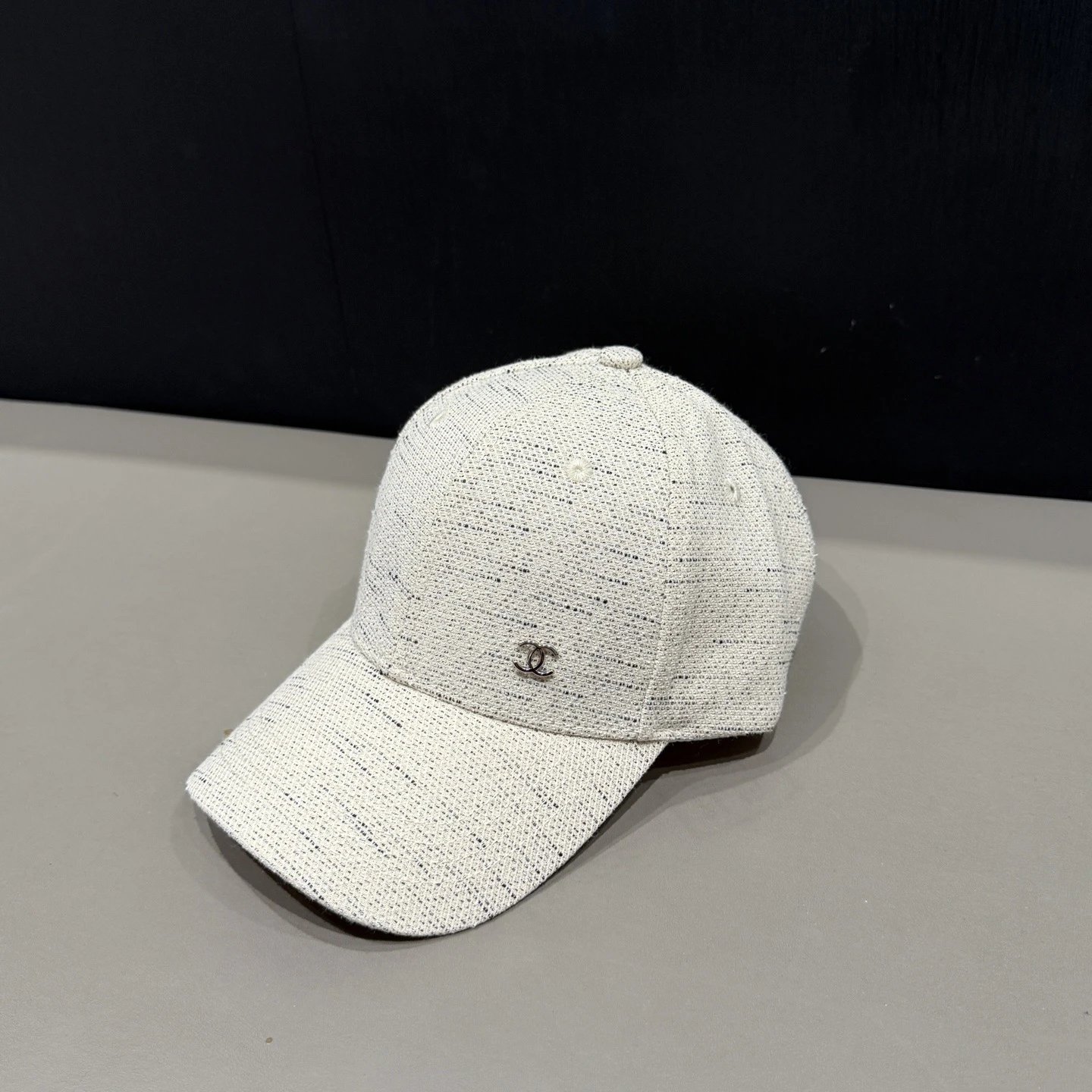 Prada Triangle Logo Washed Denim Baseball Cap Gray - 3