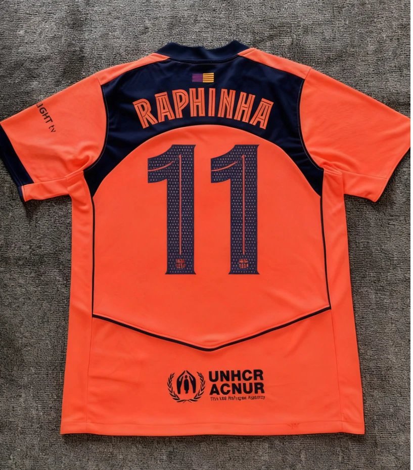 FC Barcelona 2023-24 Away Jersey Beige with Blue Accents Jersey - 7