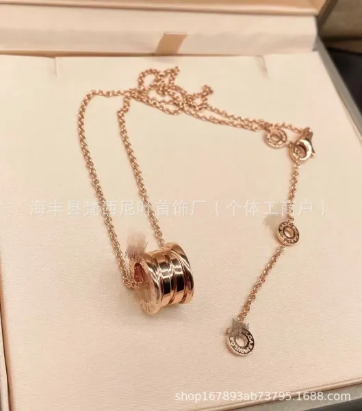 Bvlgari B.zero1 Rose Gold Necklace Jewelry - 1
