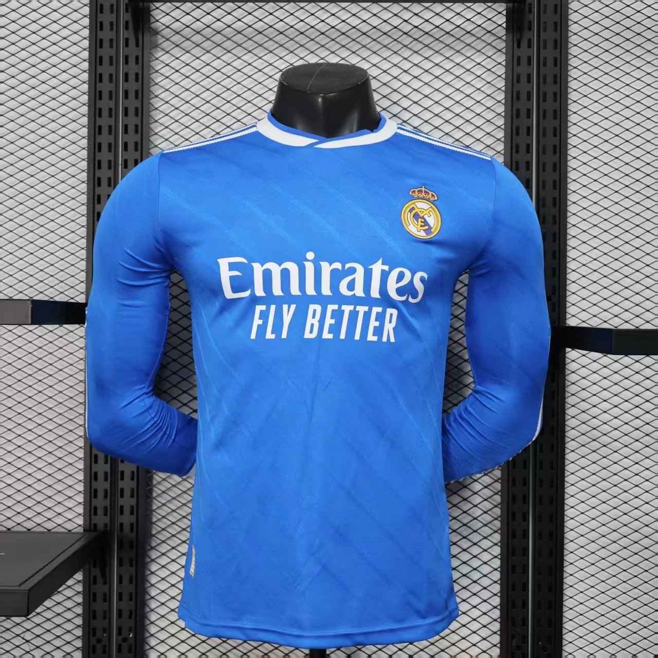 Inter Milan 2024-25 Third Jersey White Blue Geometric Pattern Long-Sleeve Jersey - 6