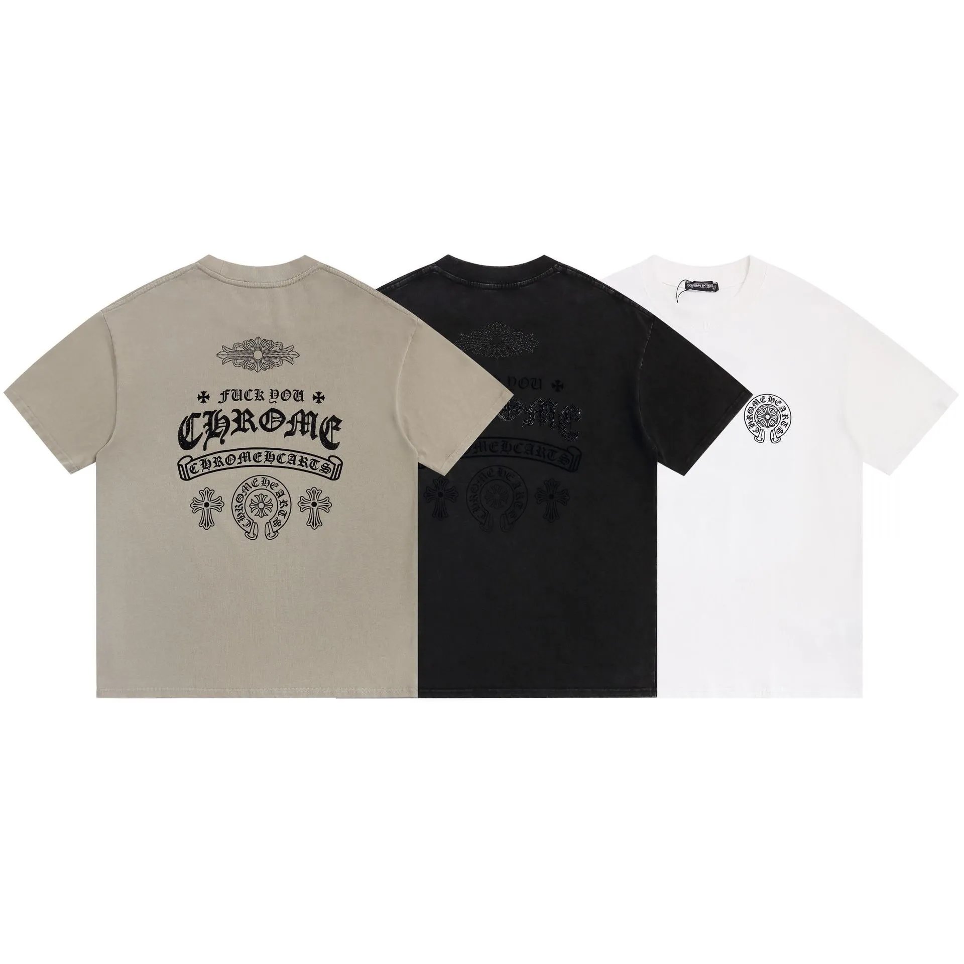 Chrome Hearts Crystal Logo White T-Shirt - 24