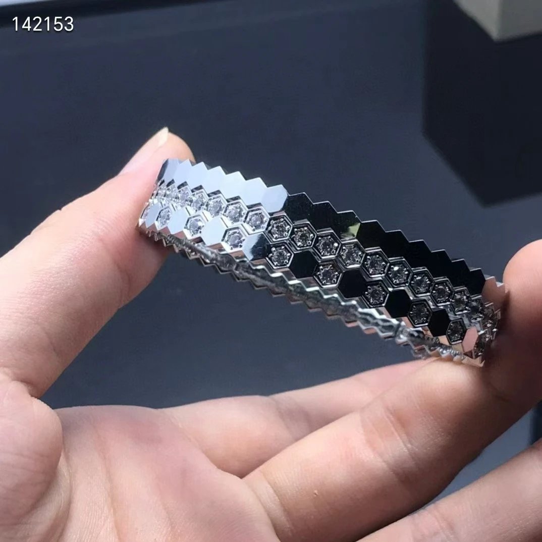 FRED Force 10 Hexagon Diamond Bracelet Silver Jewelry - 10