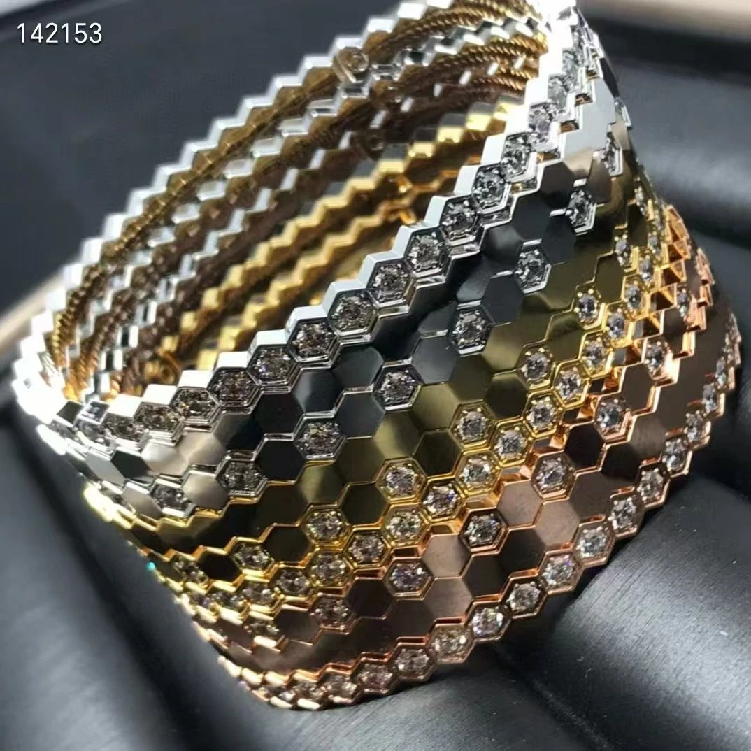 FRED Force 10 Hexagon Diamond Bracelet Silver Jewelry - 2