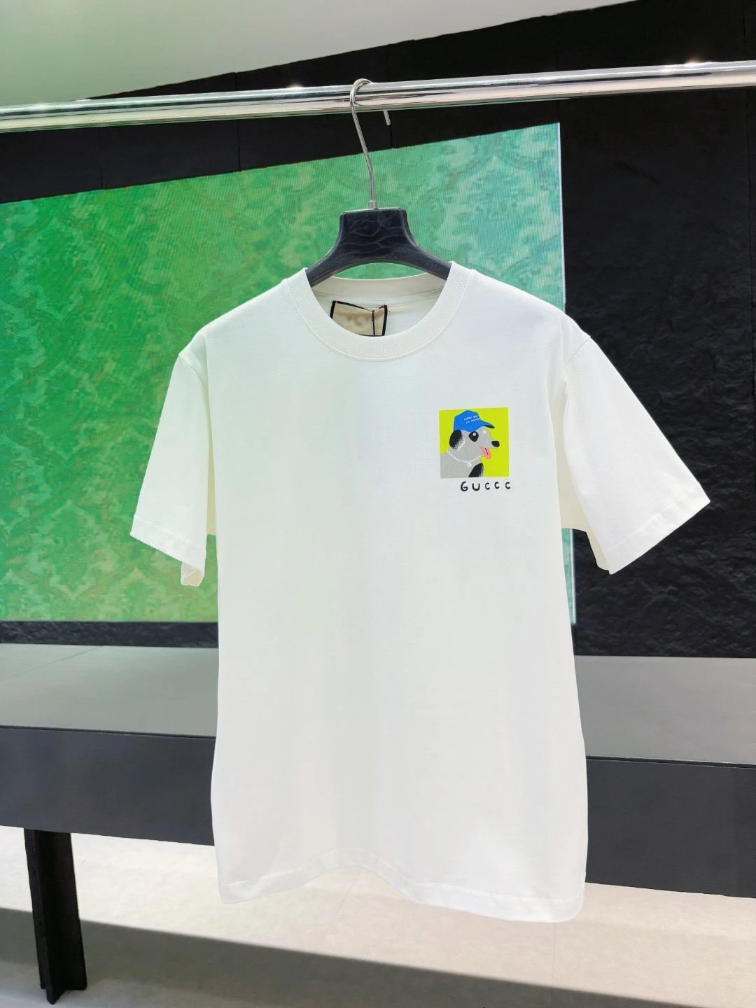 Gucci GG Smiley Tape Polo White Polo Shirt - 6
