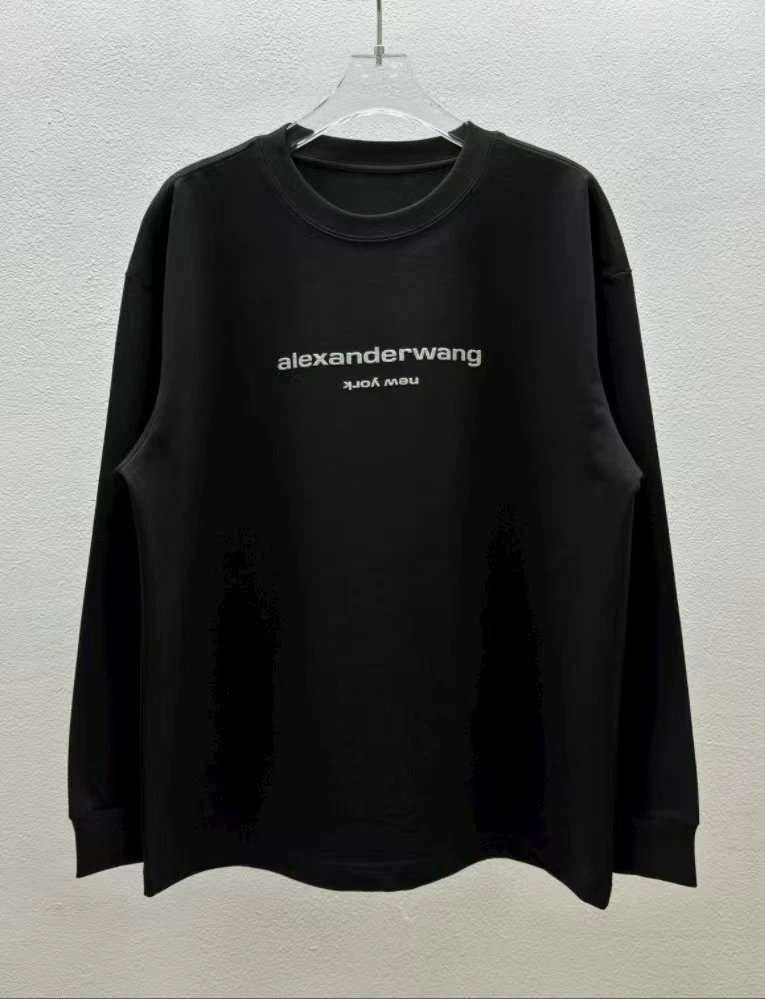 Alexander Wang Logo Long Sleeve T-Shirt Black - 17