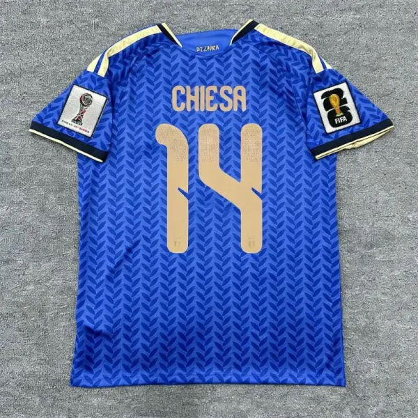 FIGC Federazione Italiana Giuoco Calcio 2022 World Cup Away Jersey Blue - 1