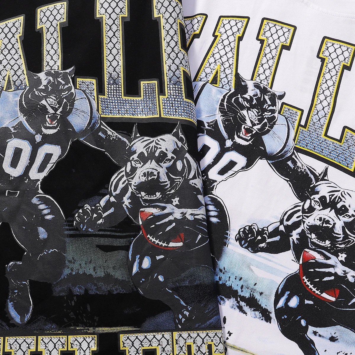 Design Vale Bone Athletic Graphic Print White T-Shirt T-Shirts - 11