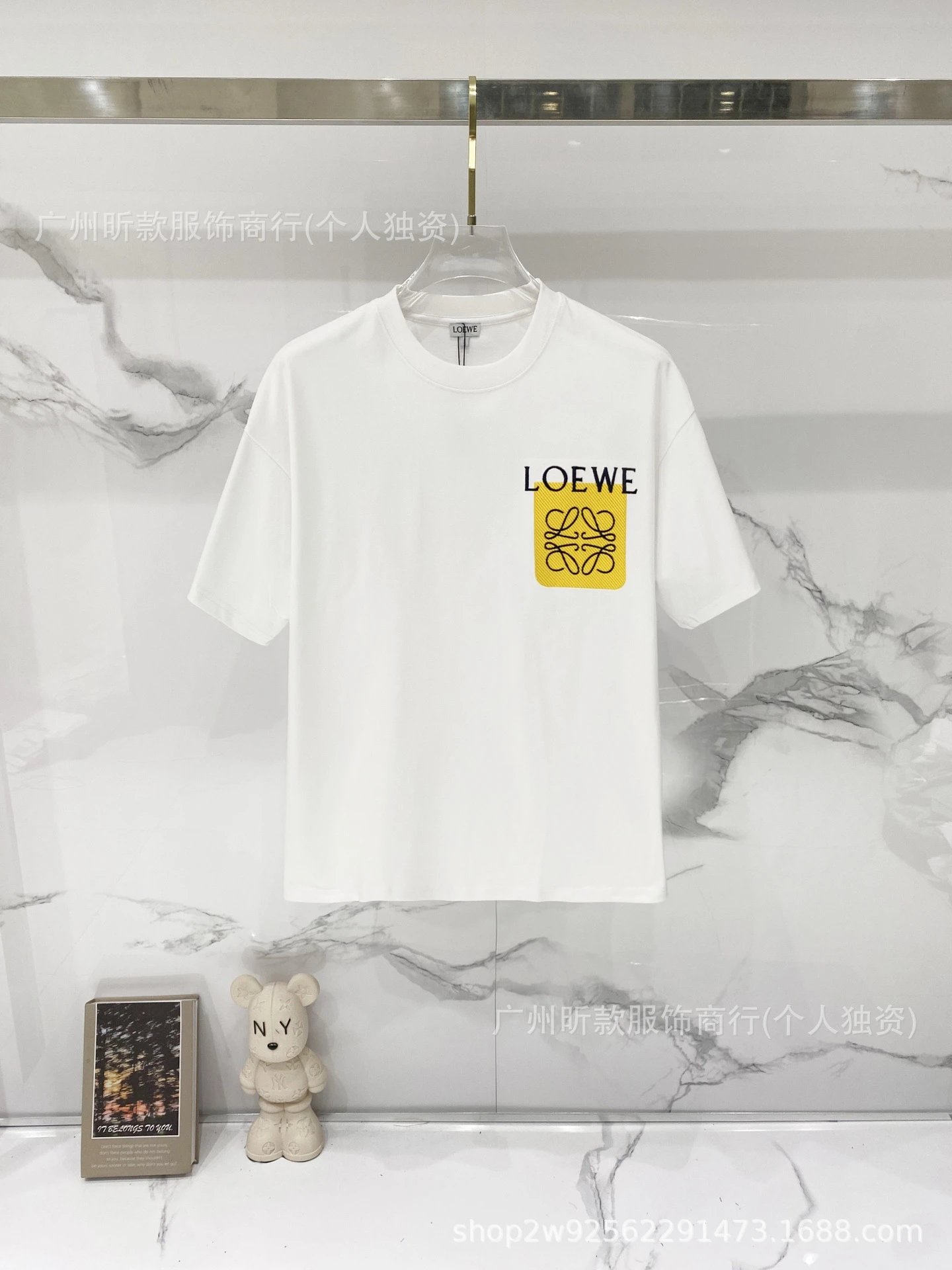 Loewe Rainbow Logo Cream T-Shirt - 36