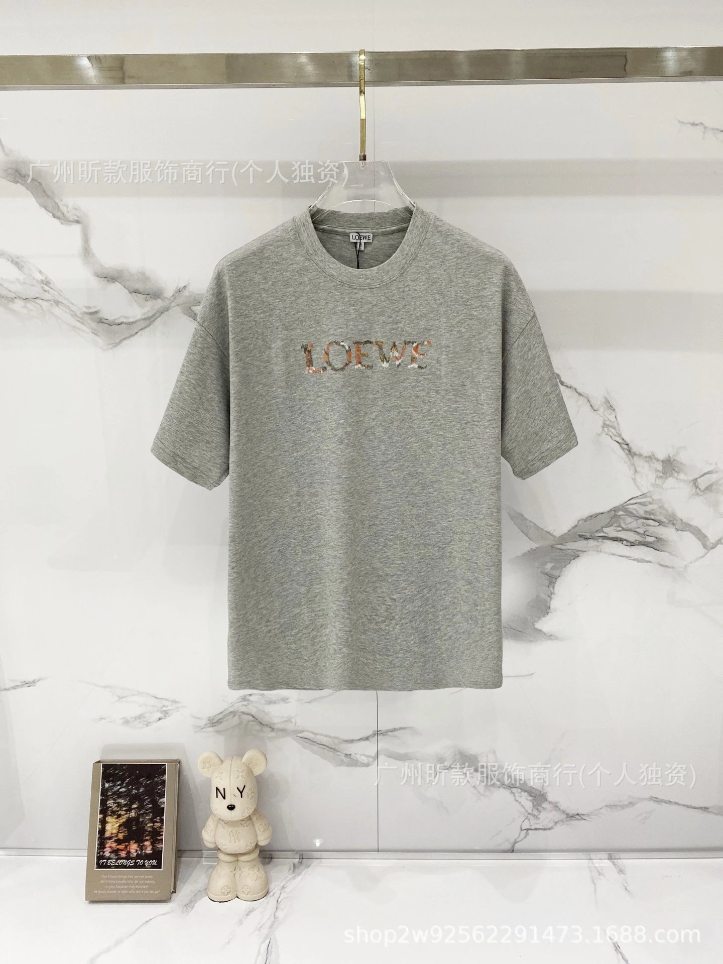Loewe Rainbow Logo Cream T-Shirt - 44