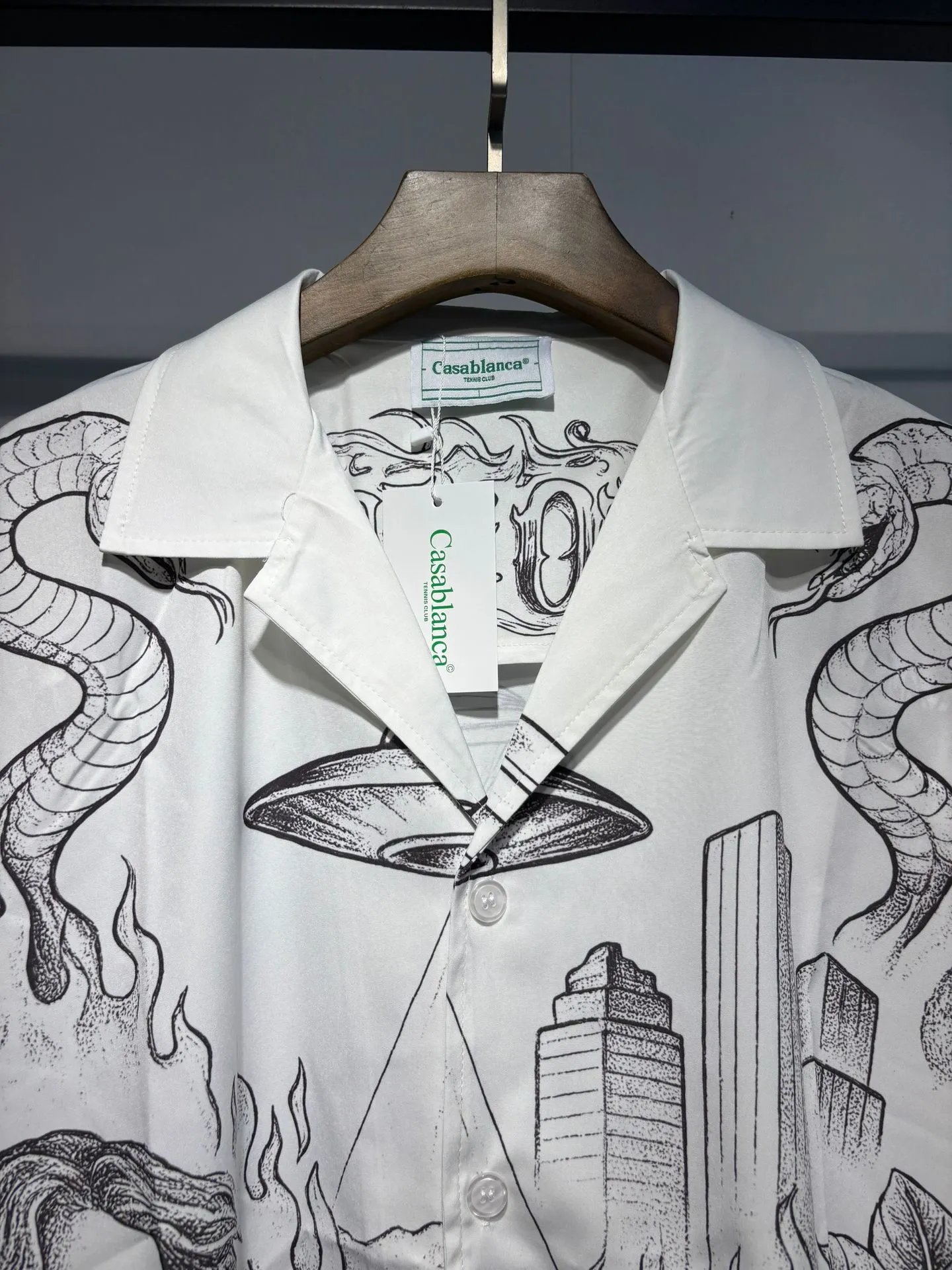 Casablanca Graphic Print Short-Sleeve Shirt Black - 25