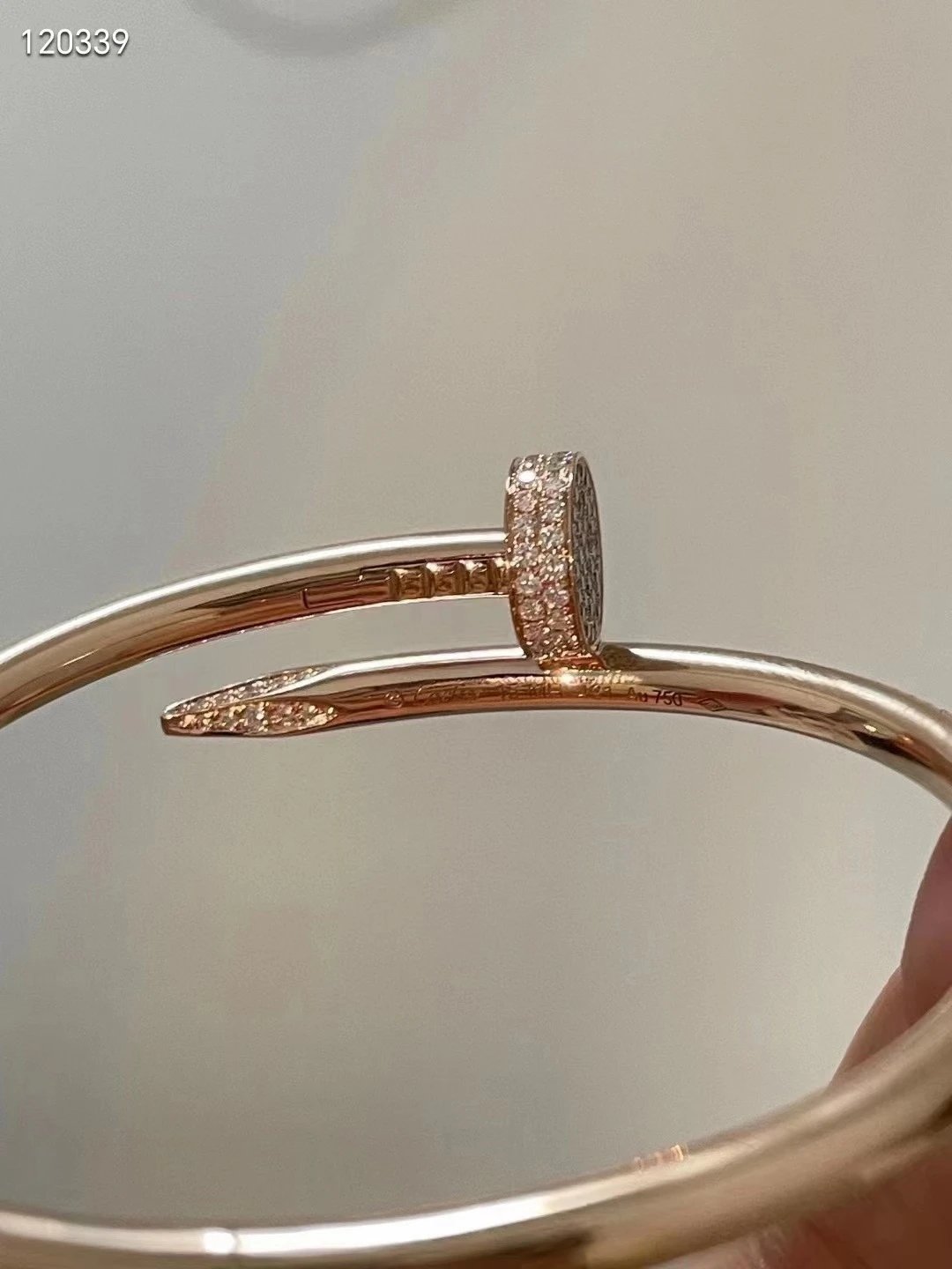 Cartier Juste un Clou Bracelet Full Pave Yellow Gold Diamond Bracelet Jewelry - 7