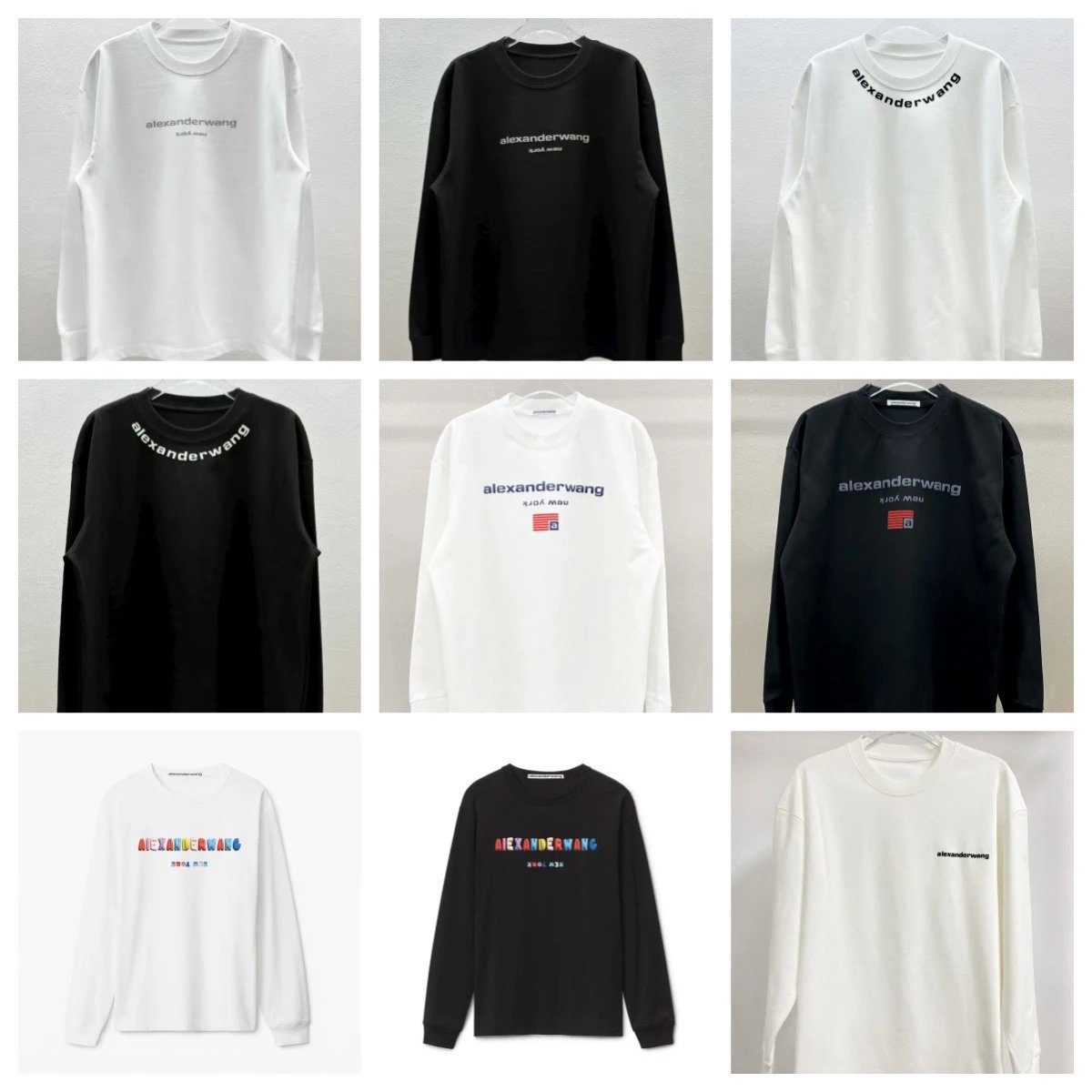 Alexander Wang Logo Long Sleeve T-Shirt Black - 3