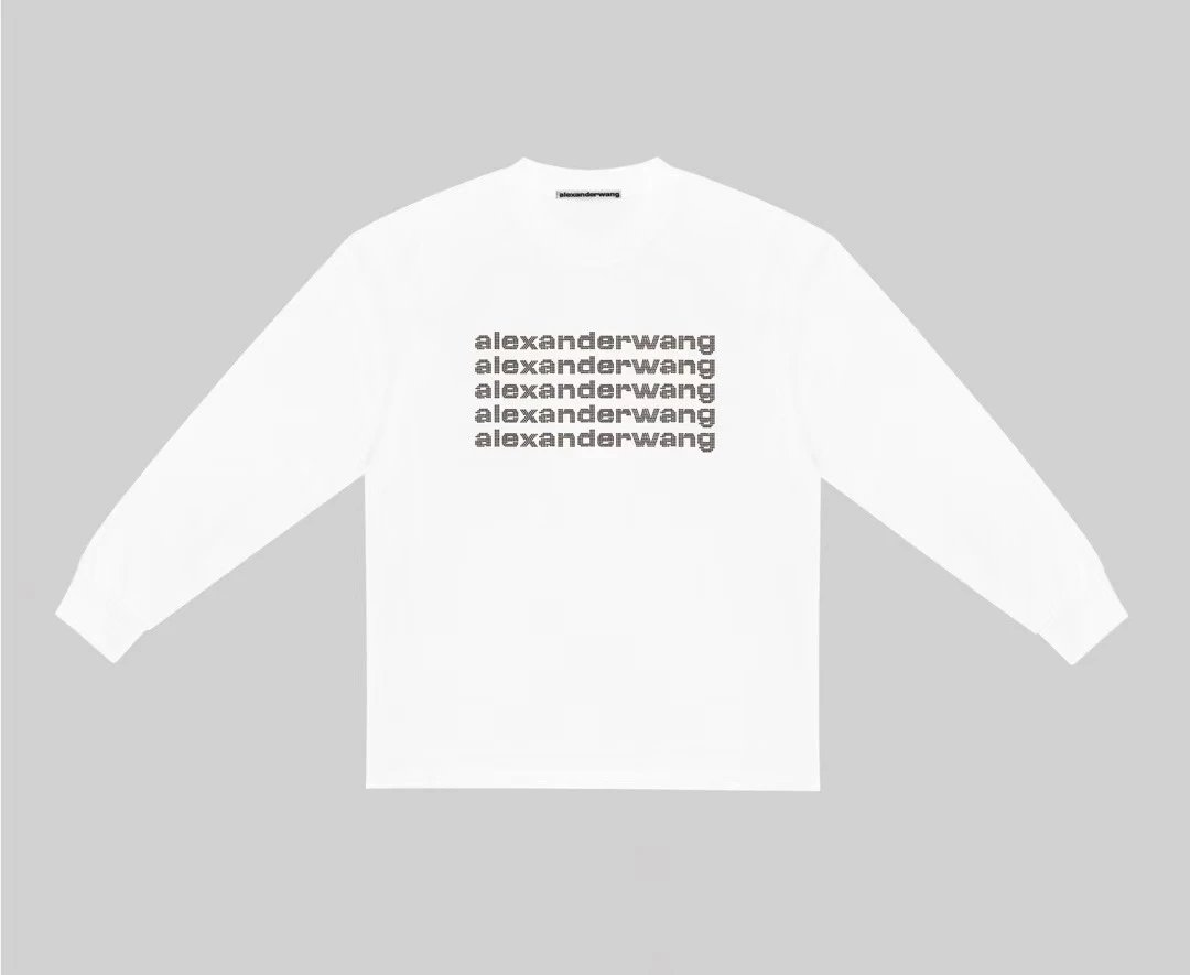 Alexander Wang Logo Long Sleeve T-Shirt Black - 24