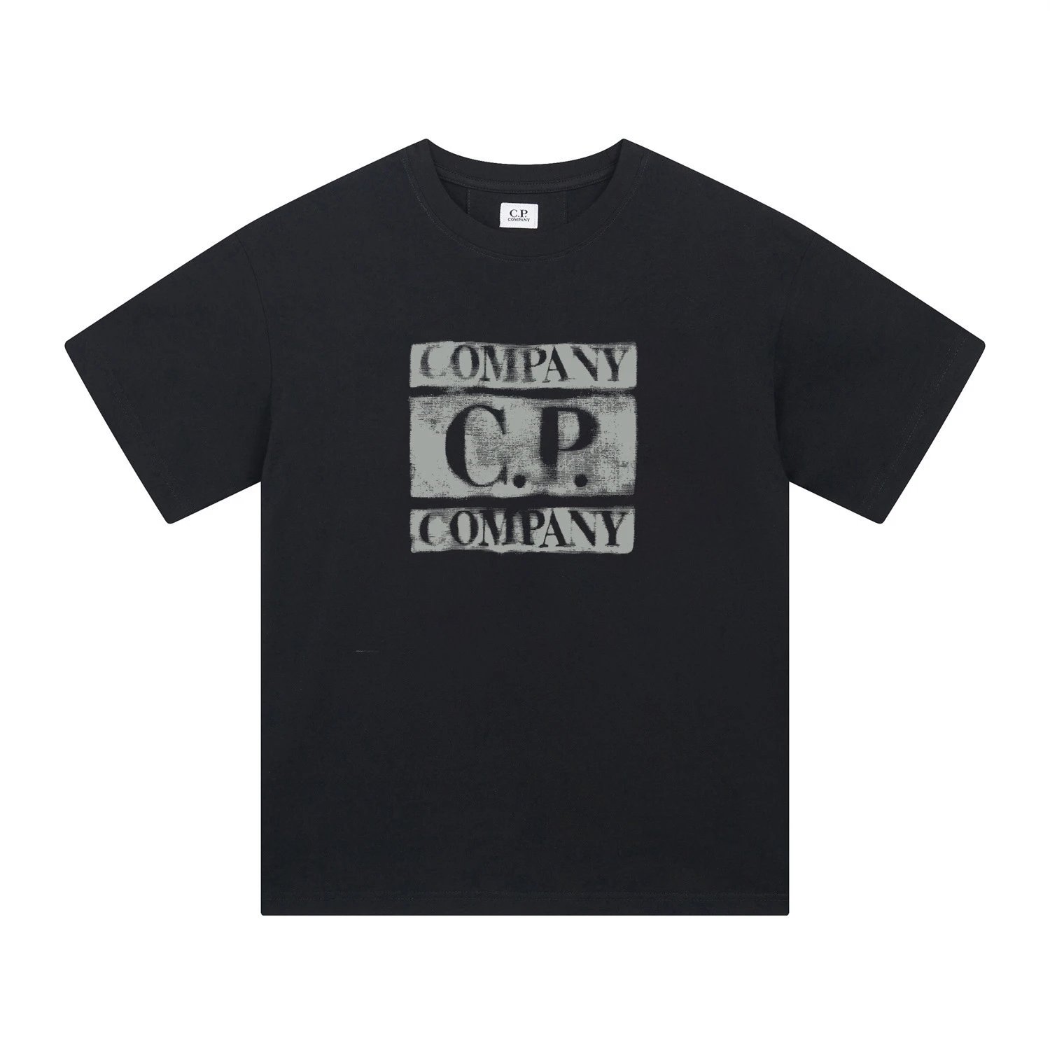C.P. Company Patch Logo Black T-Shirt - 56