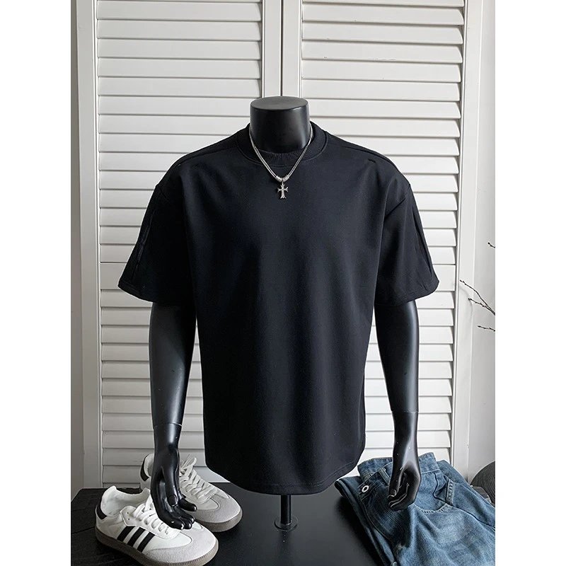Design Contrast Trim Polo Black Polo Shirt - 20