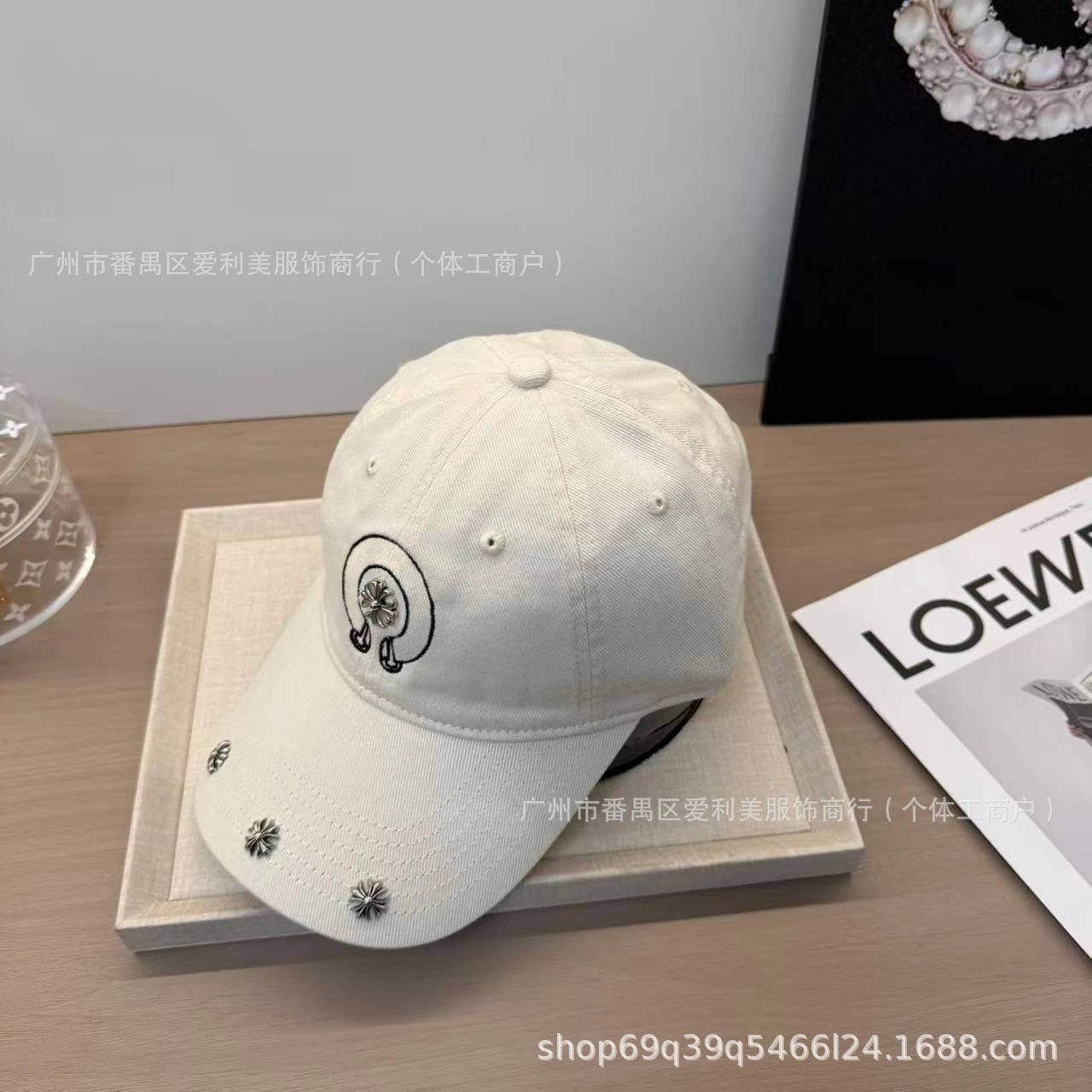 Chrome Hearts Embroidered Logo Baseball Cap White - 16