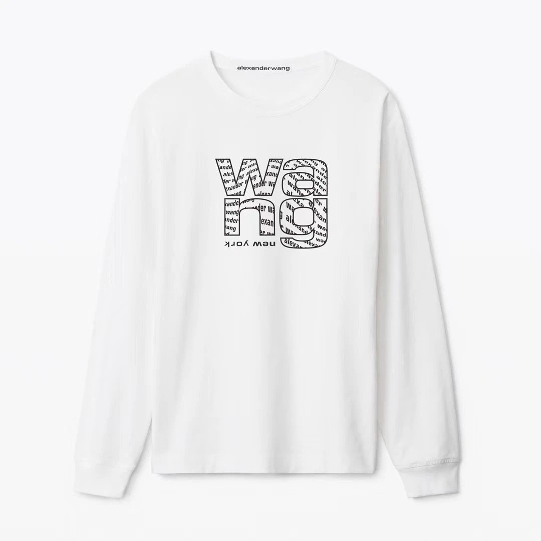 Alexander Wang Logo Long Sleeve T-Shirt Black - 34