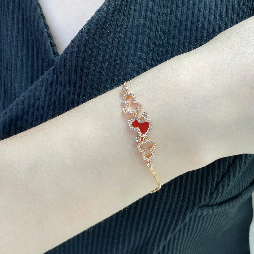 Heart Shape Gold Red