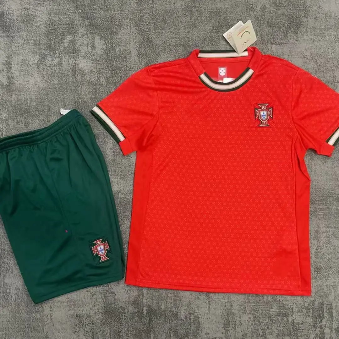 Adidas Football Jerseys Jersey and Shorts Set with Club National Team Crests — 2526 Portugal Home Kit
