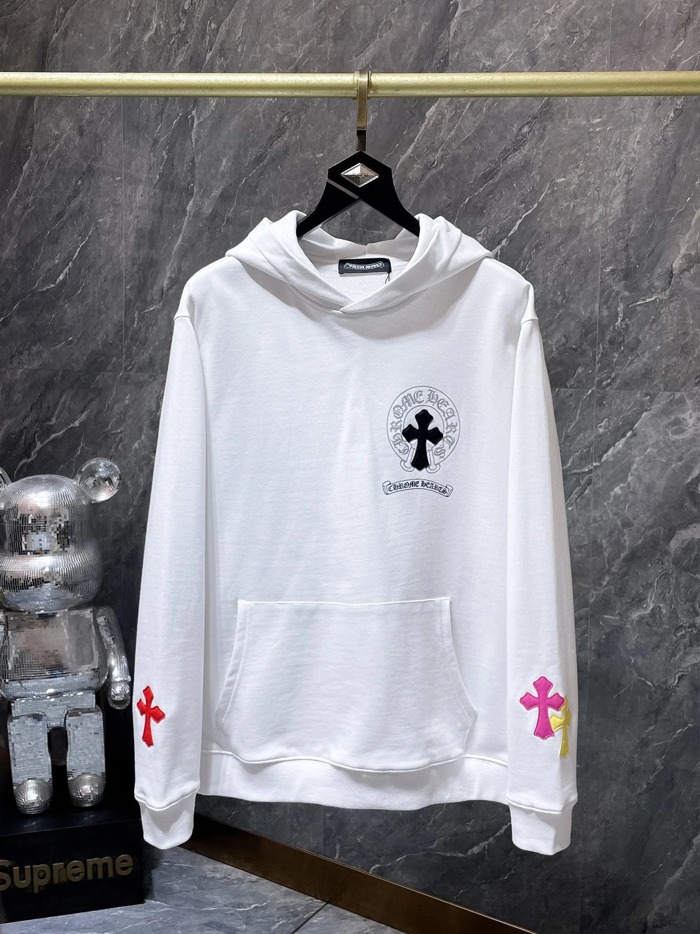 Chrome Hearts Floral Sleeve Hoodie Black - 26