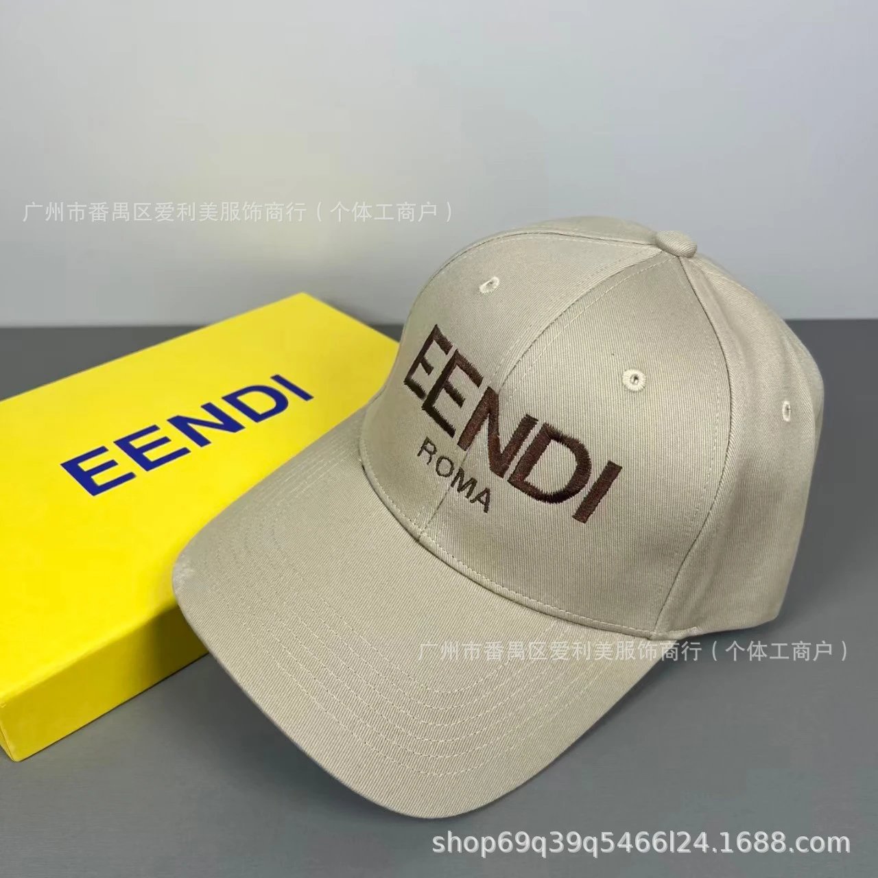 Fendi Eendi Roma Embroidered Navy Baseball Cap - 7