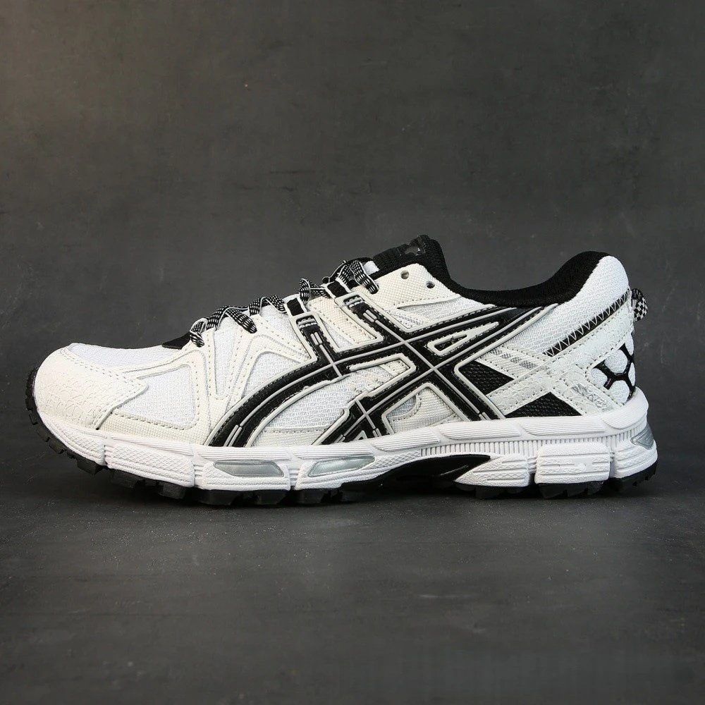 Asics Gel-Kayano 14 White / Gray / Olive Green Running Shoes - 3