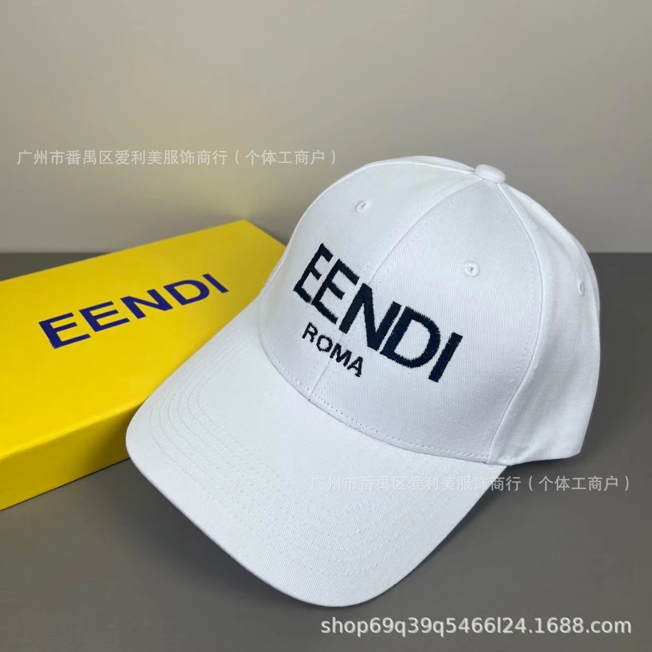 Fendi Eendi Roma Embroidered Navy Baseball Cap - 10