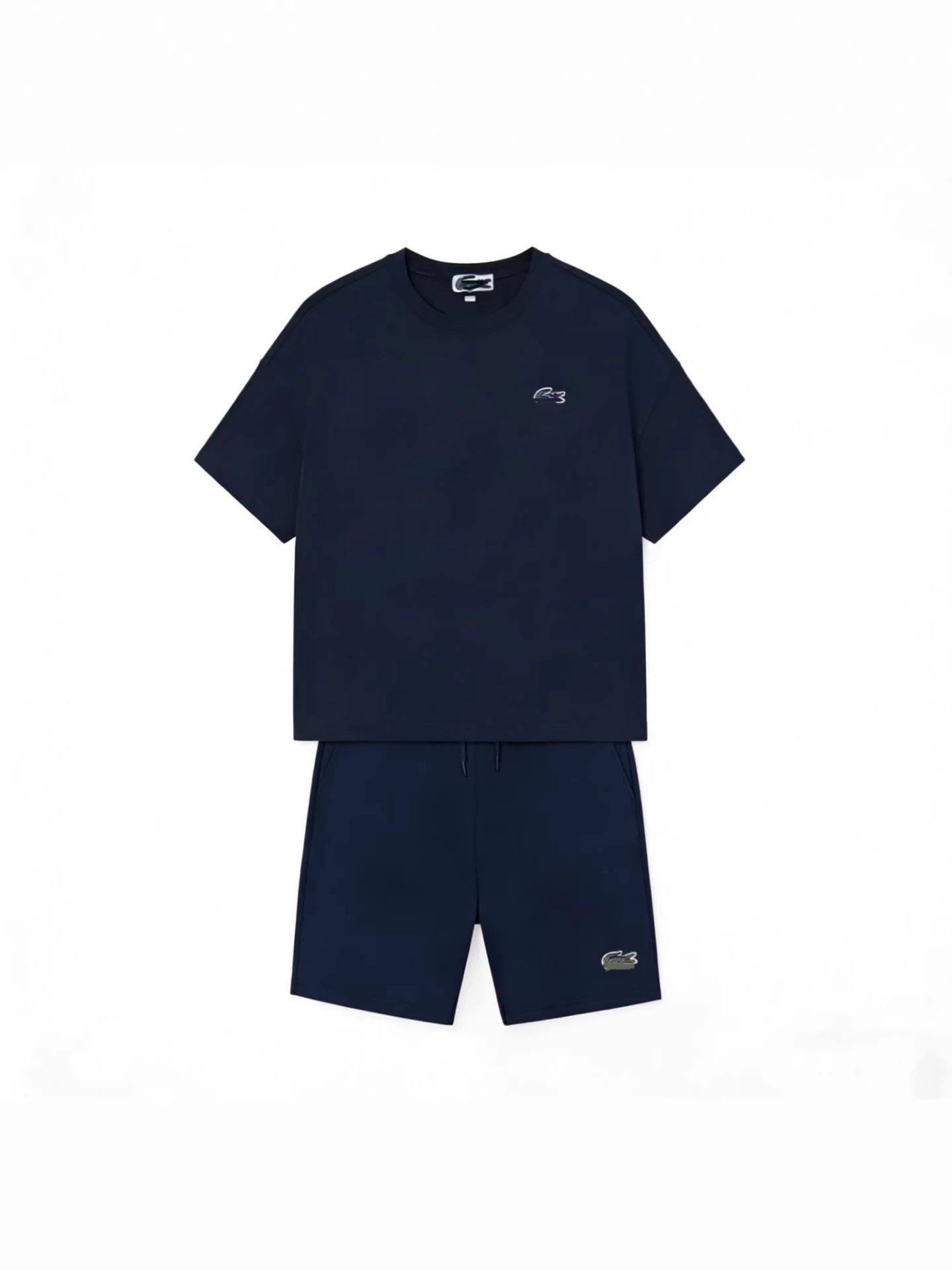 Lacoste Classic Croc Logo White T-Shirt and Shorts Set - 8