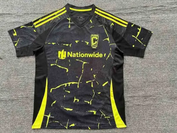 Columbus Crew x Adidas Performance Black and Neon Yellow Away Jersey - 1