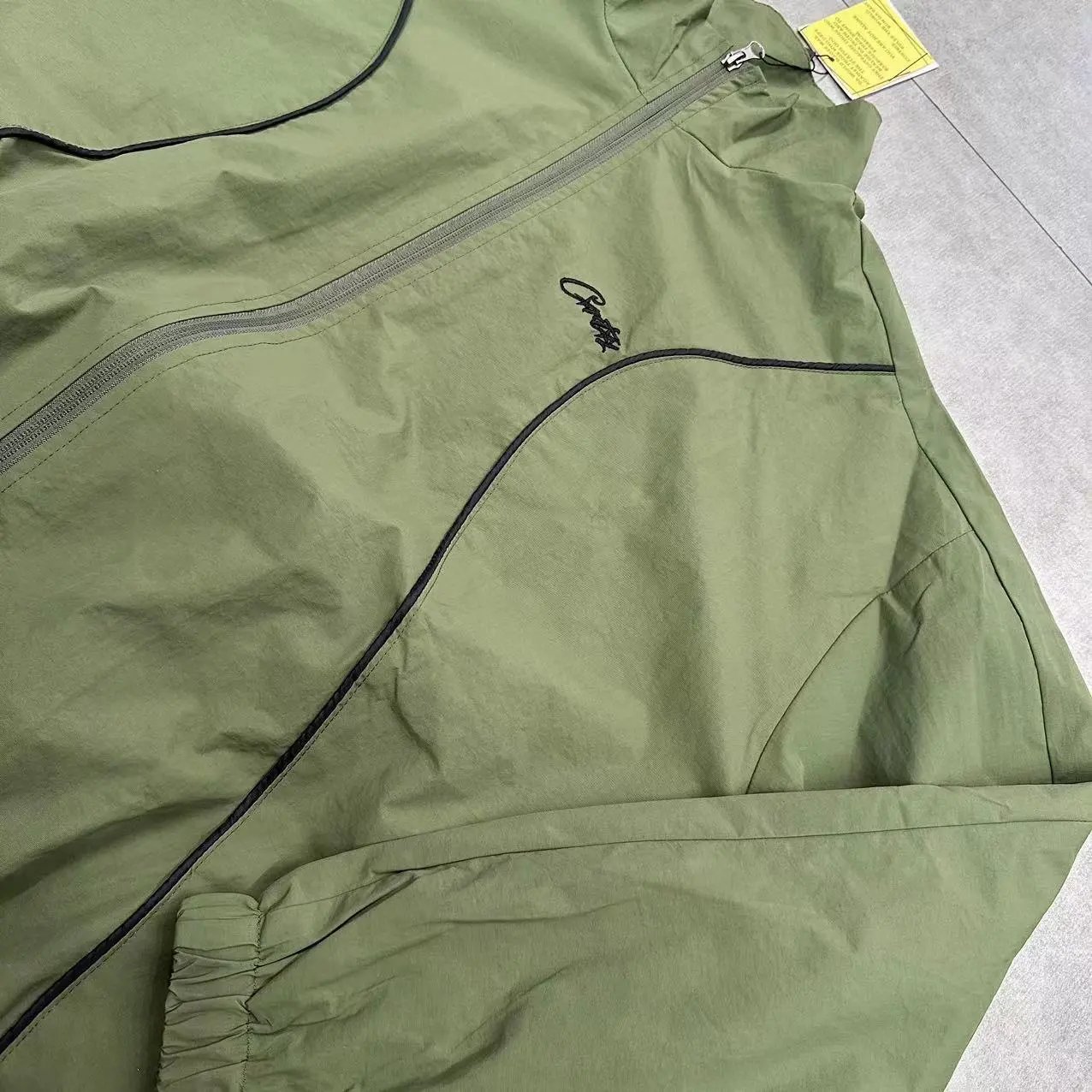 Design CRTZ Windbreaker Jacket Army Green Outerwear - 13