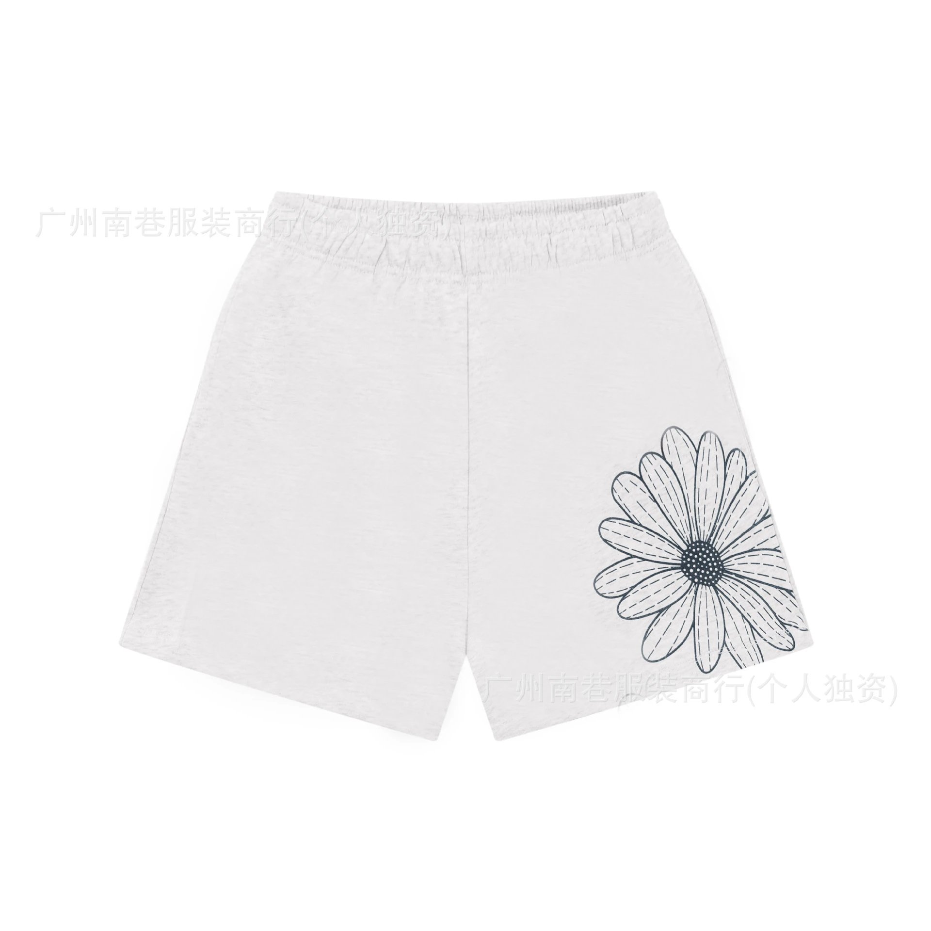Design Daisy Print Navy Shorts - 7