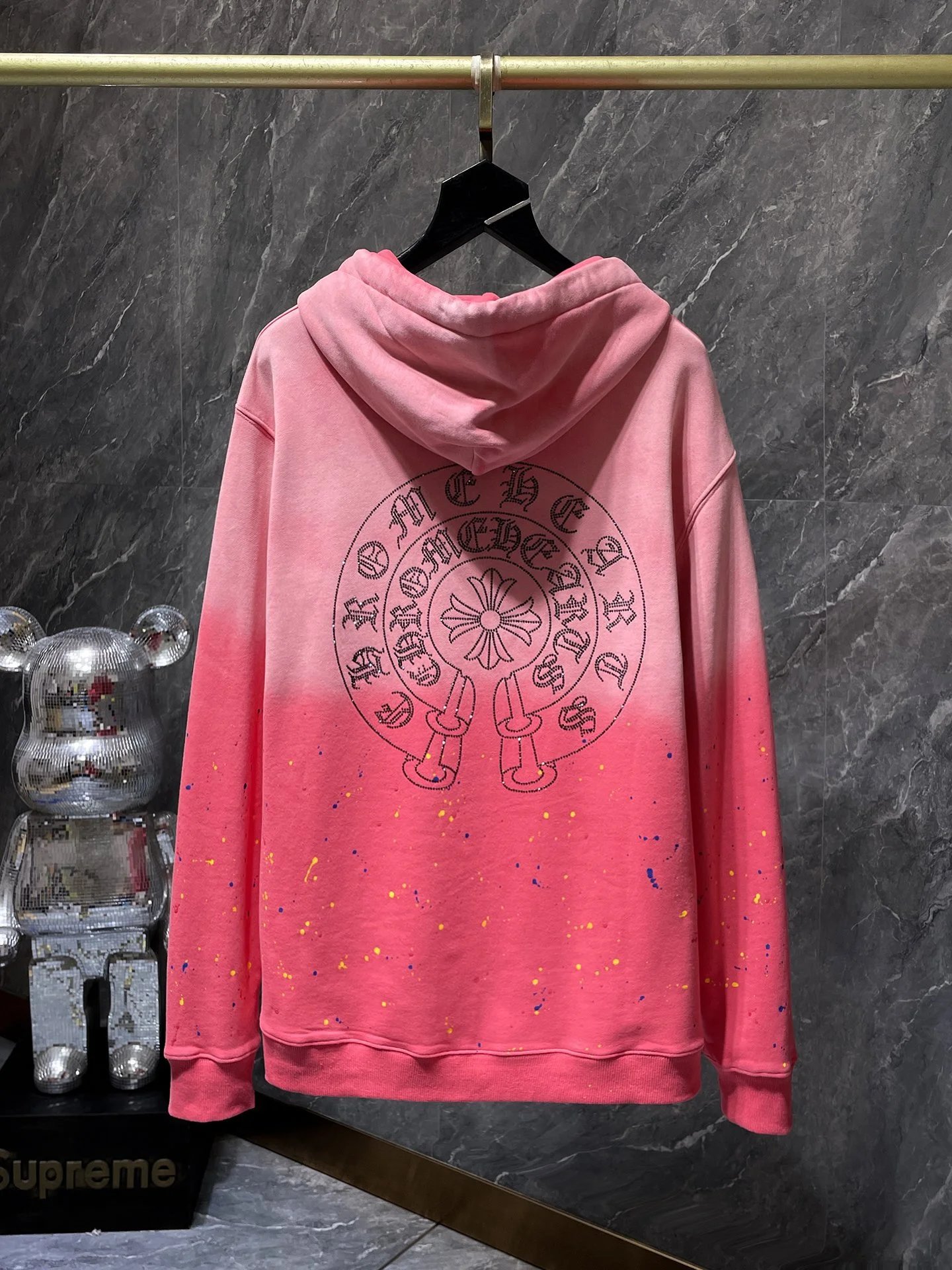 Chrome Hearts Floral Sleeve Hoodie Black - 34