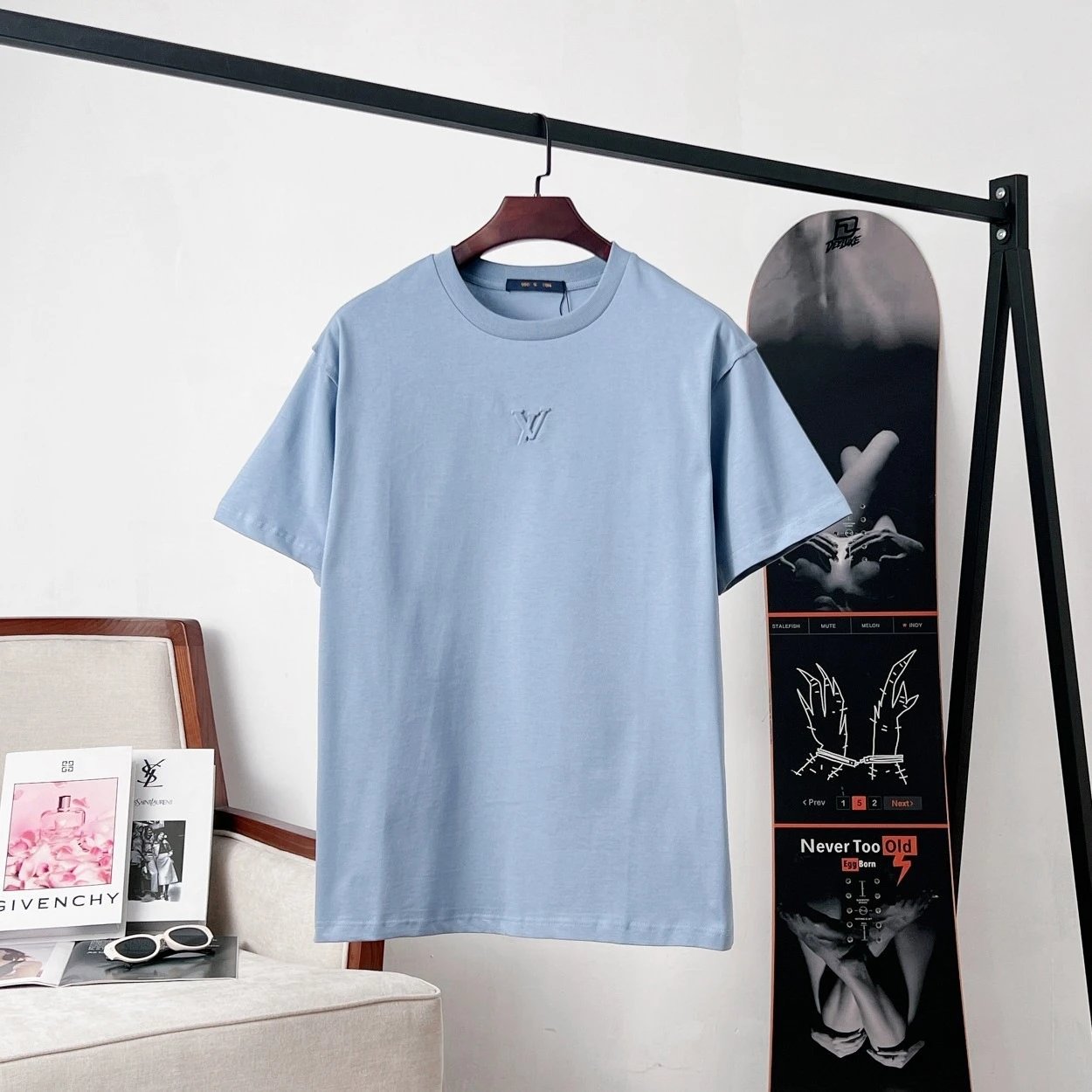 Louis Vuitton Monogram Embroidered Black T-Shirt - 7
