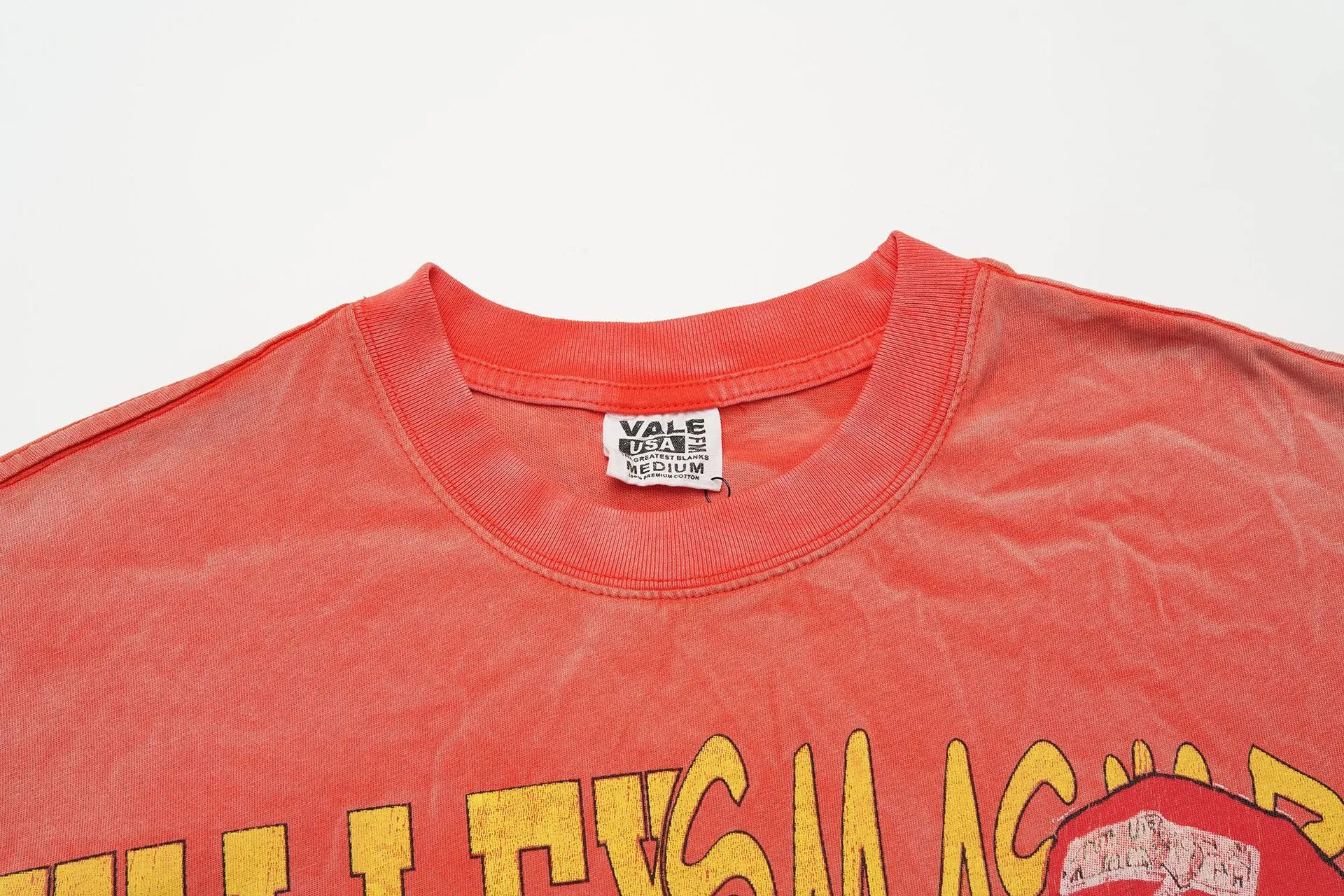 Design Peace Magazine Print T-Shirt White with Red Trim - 8